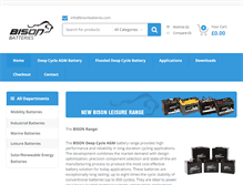Tablet Screenshot of bisonbatteries.com